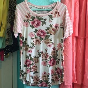 First Look Floral & Striped Tee!